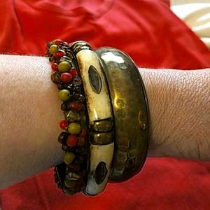Brass bangle bracelets